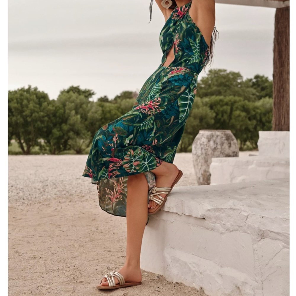 NWT | FARM Rio Foliage Jungle Cutout Cover-Up | Sz L